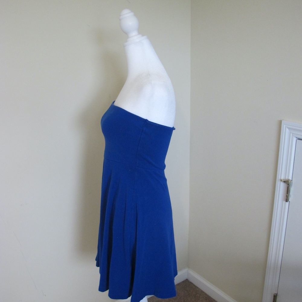 Women's Express Casual Sleeveless Tube Summer vacation Dress Size Small Blue GUC - Picture 2 of 6
